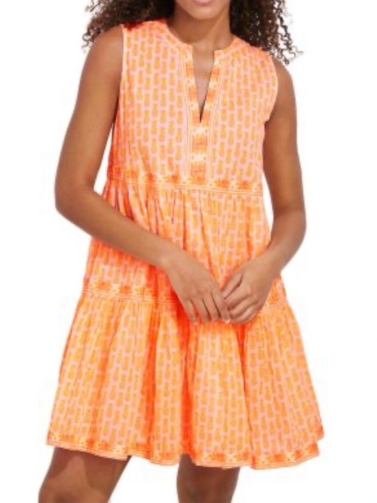 Vineyard Vines Dresses & Skirts - Vineyard Vines Sleeveless Orange Printed Shift Dress